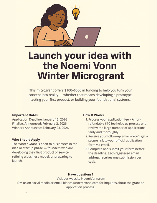 Noemi Vonn Startup Grant (Winter Cycle Early Entry)